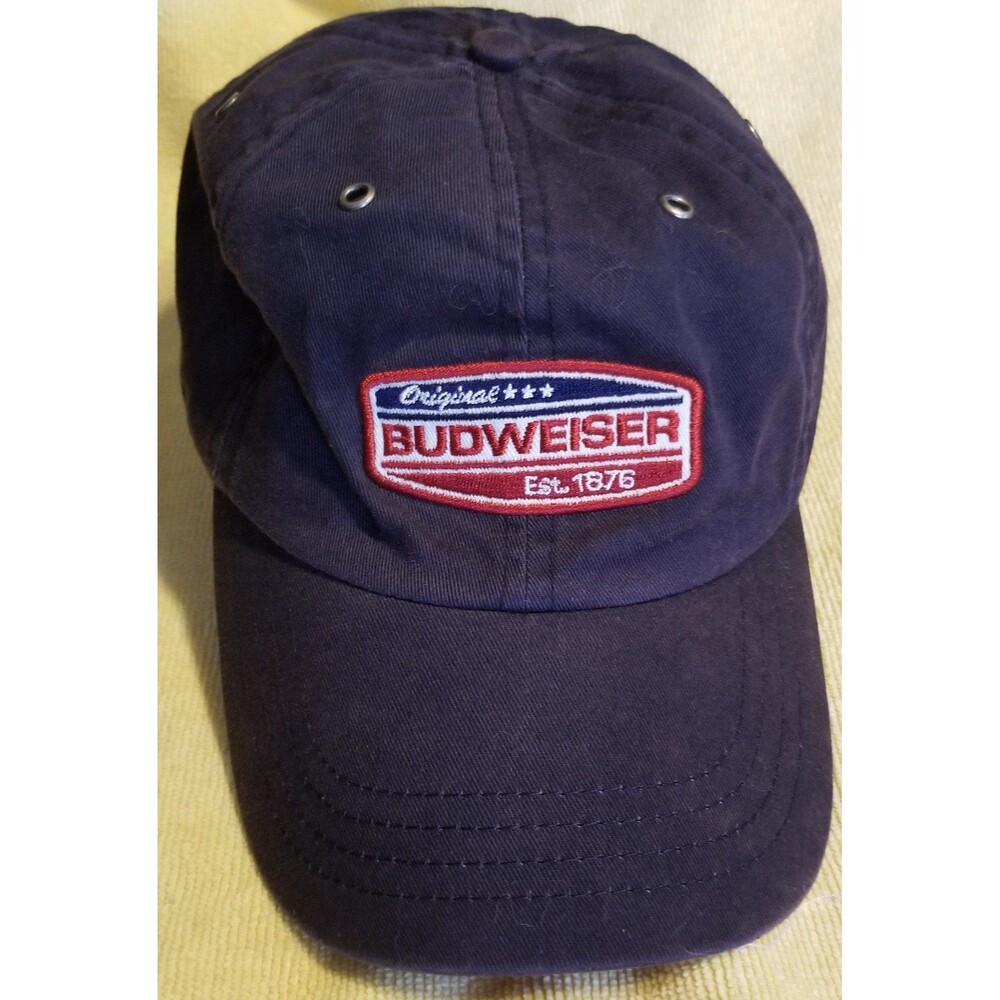 vtg Anheiser Busch Budweiser embroiderhat hook and loop adjustable strap 2005